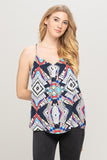 Multi Color Abstract Sleeveless Top