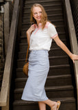 Remi Tiffany Blue Midi Skirt