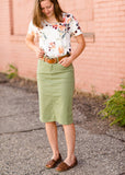Remi Sage Midi Skirt