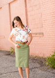 Remi Sage Midi Skirt