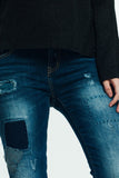 Deconstructed Jeans in Indigo