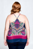 Border Print Paisley Tank Top