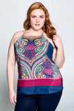 Border Print Paisley Tank Top