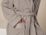 Men's Gray Turkish Cotton Loose Cut Terry Bathrobe