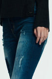 Deconstructed Jeans in Indigo