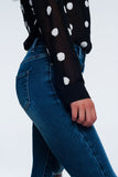 Blue Destroyed Skinny Jeans
