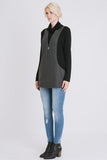 Cowl Neck Sweater With Zipper
