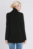 Cowl Neck Sweater With Zipper
