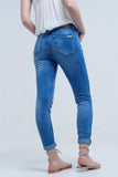 Basic  Jeans Pants With Pockets