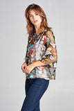 ALL OVER EMBROIDERED SHEER TOP