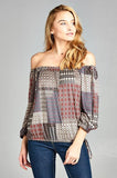 Velvet Off the Shoulder Top