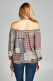 Velvet Off the Shoulder Top