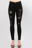 Distressed Track Jeans