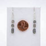 Blue Flashes ~ Iridescent Labradorite Sterling Silver Earrings