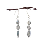 Blue Flashes ~ Iridescent Labradorite Sterling Silver Earrings
