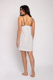 EcoVero Chemise Nightdress in Ecru Stripe