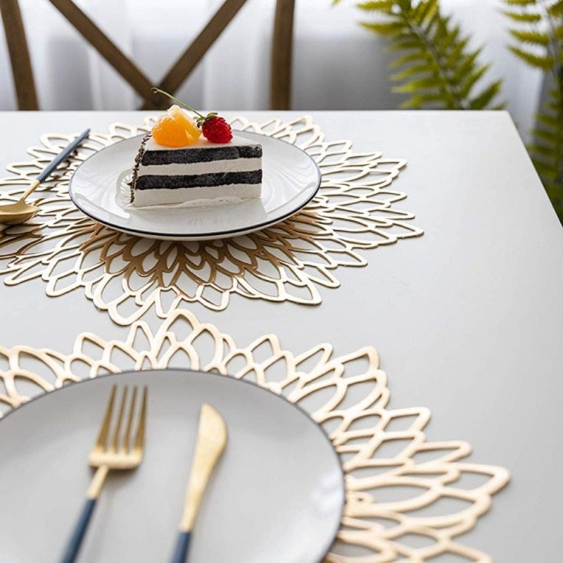 Gold Flower Placemat