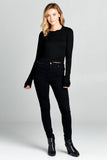 LONG SLEEVE SOLID TOP