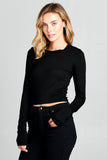 LONG SLEEVE SOLID TOP
