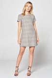 Plaid Scoop Neck Mini Dress