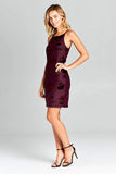 Crushed Velvet Bodycon Mini Dress