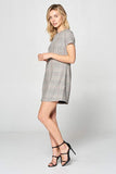 Plaid Scoop Neck Mini Dress