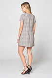 Plaid Scoop Neck Mini Dress