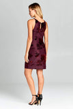 Crushed Velvet Bodycon Mini Dress