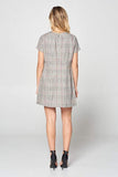 Plaid Scoop Neck Mini Dress