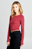 LONG SLEEVE SOLID TOP