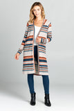 Long Sleeve Striped Cardigan