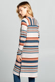 Long Sleeve Striped Cardigan