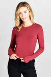 LONG SLEEVE SOLID TOP