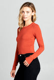 LONG SLEEVE SOLID TOP