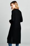 Long Sleeve Ribbed Cardigan