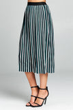 Striped Midi Skirt