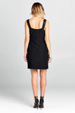 Black Bodycon Dress With Lace Detail