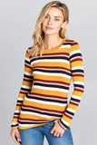 LONG SLEEVE STRIPED TOP