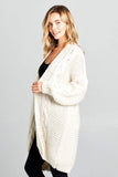 Knit Long Cardigan With Front Pockets