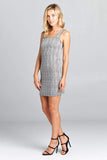 Plaid Bodycon Sleeveless Dress