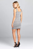 Plaid Bodycon Sleeveless Dress