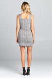 Plaid Bodycon Sleeveless Dress
