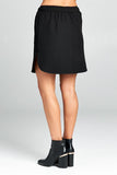 Mini Skirt With Elastic Waist Tie