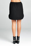 Mini Skirt With Elastic Waist Tie