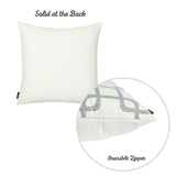 Geometric Gray Squares Square Throw Pillow Cover (Set of 2)