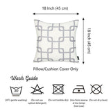 Geometric Gray Squares Square Throw Pillow Cover (Set of 2)