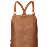DULUXE LEATHER APRON WITH BACK-STRAP