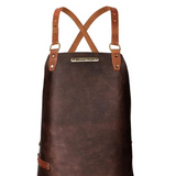 DULUXE LEATHER APRON WITH BACK-STRAP