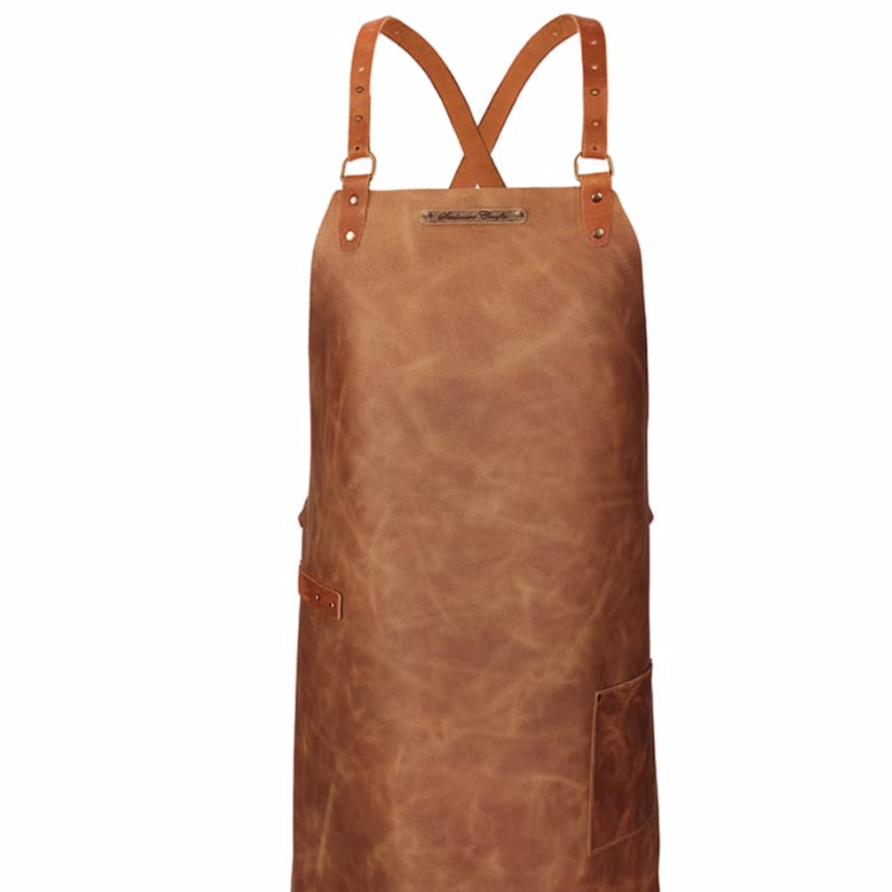 LARGE LEATHER APRON WITH BACK-STRAP