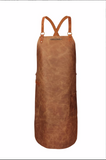 DULUXE LEATHER APRON WITH BACK-STRAP